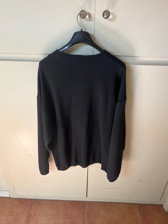 Men's Black Crewneck Sweater with Betty Boop Embroidery - Picture 3 of 3